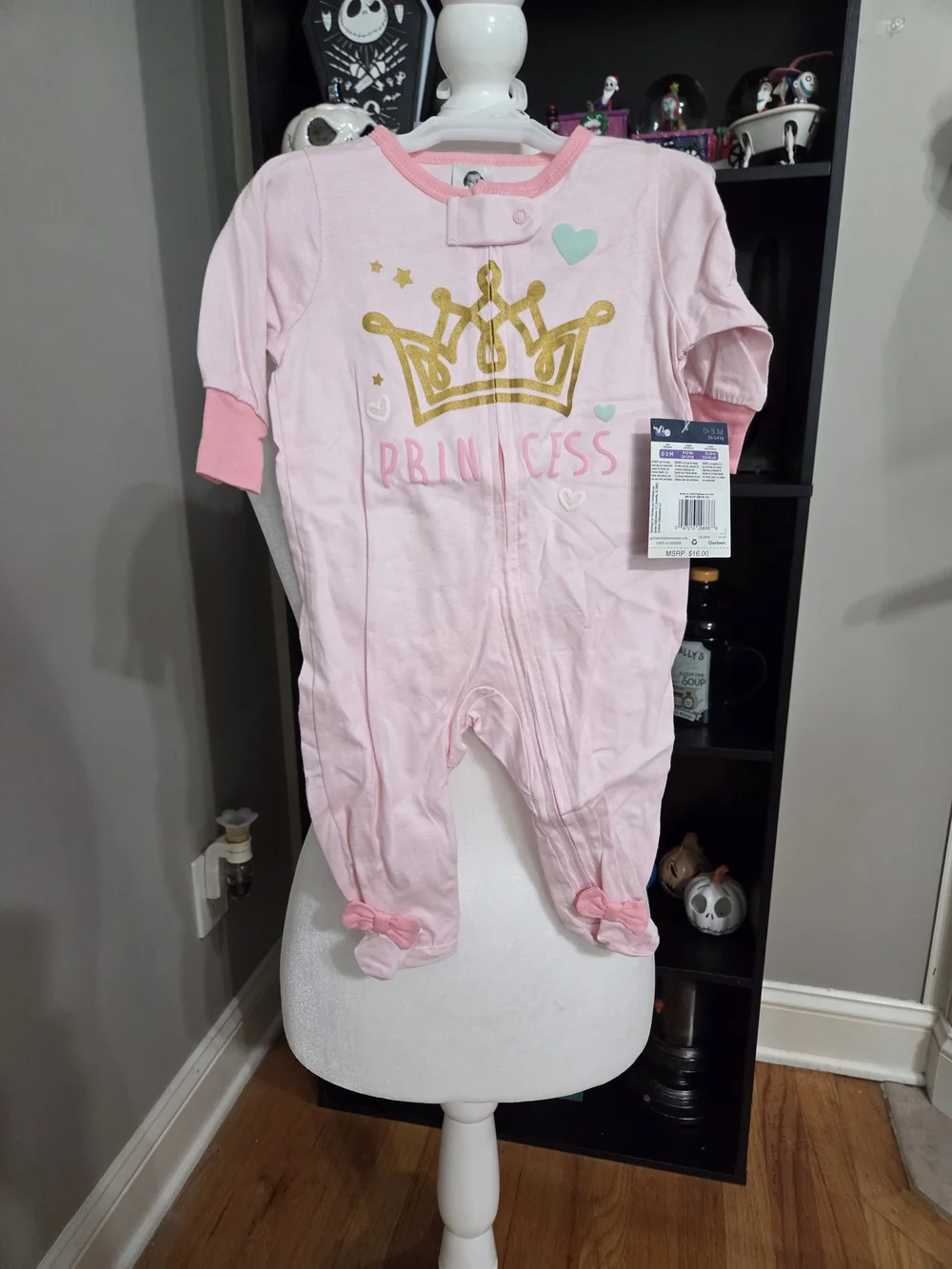 Gerber Pink Princess Footed One-Piece